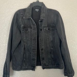 Denim Jacket color black distressed Size M Buffalo brand.